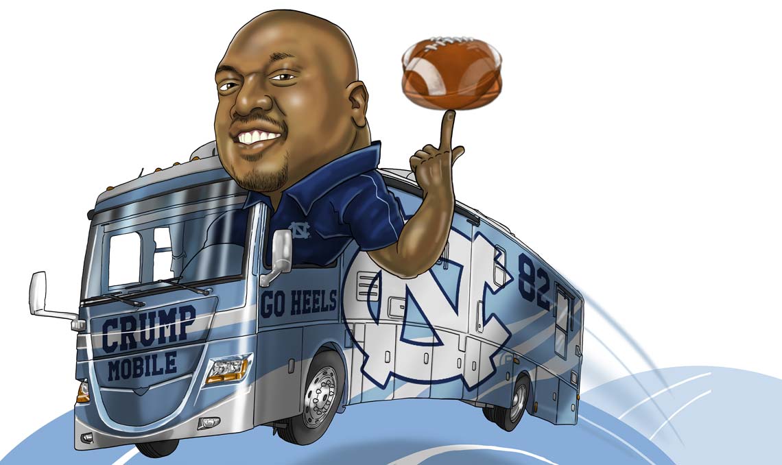 a group of tar heel football letterman use tailgating to foster the carolina family