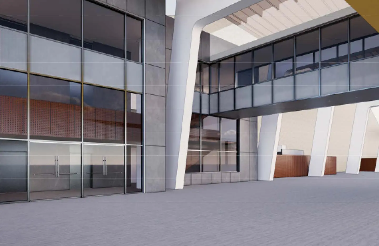 Field Level View of the West Side Concourse conceptual rendering